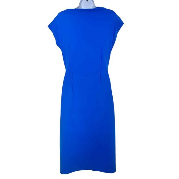Chiara Boni La Petite Cobalt Gathered Cowl Neck Dress cocktail party Size 48 - Picture 3 of 15